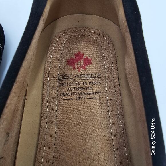 DECARSDZ Black Loafer Suede Flock Driver Slip On Penny Loafer Mens 45 EU 12.5 US - Picture 7 of 9